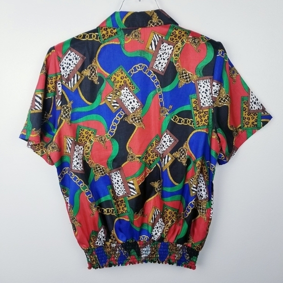 Lauren Lee Vintage Multicolored Short Sleeve Top - Picture 2 of 8